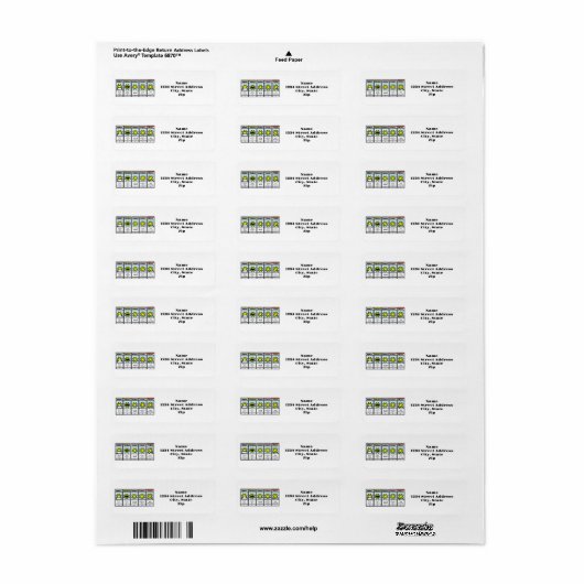 Hot Weather Forecast Return Address Labels (Full Sheet)
