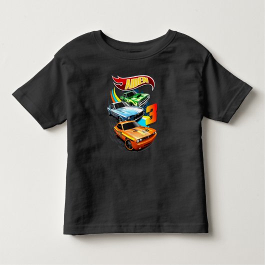 Hot Wheels Birthday T Shirt, Hot Wheels Theme Part Kinder Shirts (Voorkant)