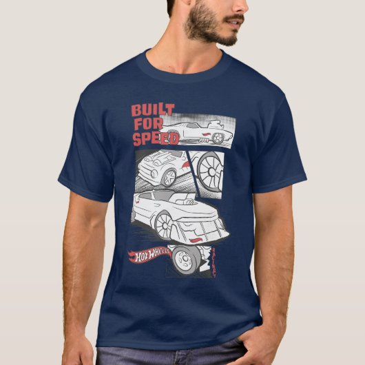Hot Wheels Built for Speed Comic Panels friends T-shirt (Voorkant)