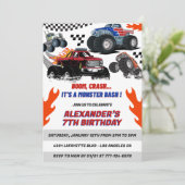 Hot Wheels feestuitnodigingen Boy Boom Crash Kaart (Staand voorkant)