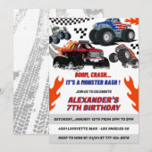 Hot Wheels feestuitnodigingen Boy Boom Crash Kaart (Voorkant / Achterkant)