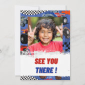 Hot wheels feestuitnodigingen Foto Bash Kaart (Achterkant)