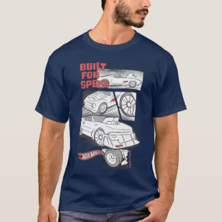 Hot Wheels Gebouwd voor Snelheid Comic Panels vrie T-shirt