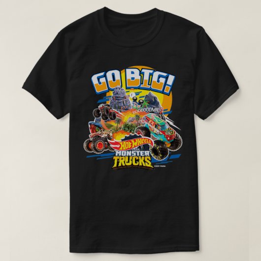 Hot Wheels Monster Trucks Go Big T-shirt (Design voorkant)
