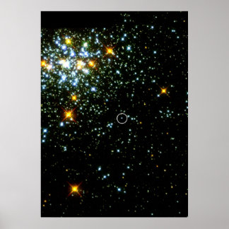 Hot-White-dwergschijn in Young Star Cluster NGC 1 Poster