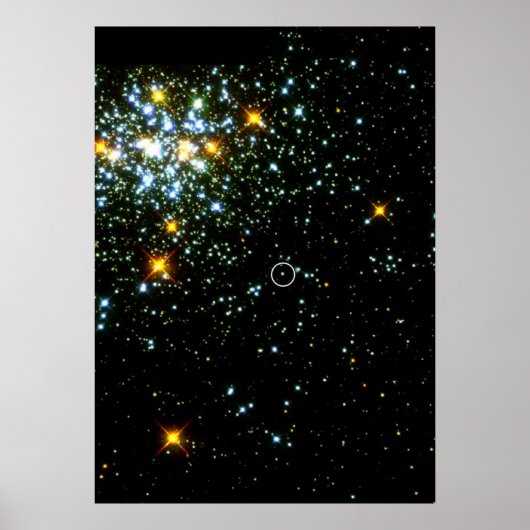 Hot-White-dwergschijn in Young Star Cluster NGC 1 Poster (Voorkant)