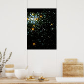 Hot-White-dwergschijn in Young Star Cluster NGC 1 Poster (Keuken)