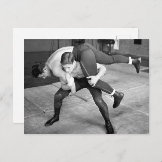 Hot Wrestlers Briefkaart (Voorkant / Achterkant)