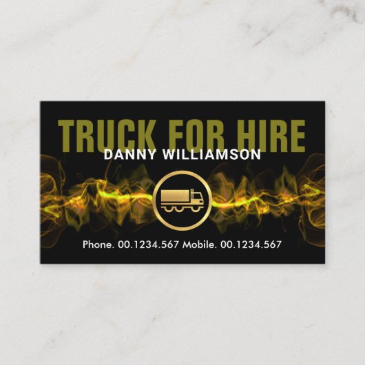 Hot Yellow Electric bliksemveer Visitekaartje (Voorkant)