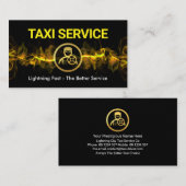 Hot Yellow Lightning Taxi Service Visitekaartje (Voorkant / Achterkant)
