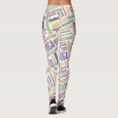 Hot Yoga, Bikram Yoga Positions Asanas Leggings (Achterkant)