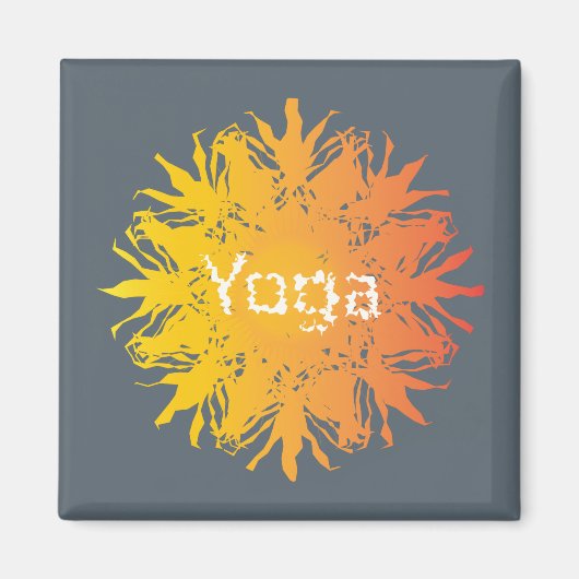 Hot Yoga Sun Magneet (Voorkant)