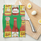 HOT ZEGT Spicy Cat Picante Green Theedoek (Quarter Fold)