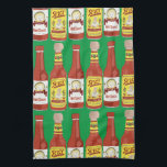 HOT ZEGT Spicy Cat Picante Green Theedoek<br><div class="desc">Decoreer je keuken met deze leuke hete saushanddoek. Het maakt een geweldige huisopwarming of een cadeau ter gelegenheid van de verjaardag! U kunt het aanpassen en tekst ook toevoegen. Bekijk mijn winkel voor nog veel meer kleuren en patronen,  plus bijpassende keukenspullen!</div>