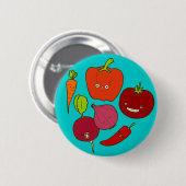 Hot & Zesty groenten Button in de wieg (Voorkant /achterkant)