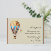  hotair ballonbruiloft kaart (Staand voorkant)