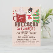 Hotcacao en koekjes Quote Cute Kerstmis Kaart (Staand voorkant)