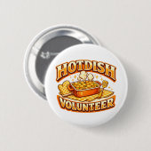 HOTDISH Vrijwilliger Ronde Button 5,7 Cm (Voorkant /achterkant)
