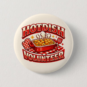 HOTDISH Vrijwilliger Ronde Button 5,7 Cm