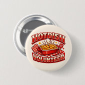 HOTDISH Vrijwilliger Ronde Button 5,7 Cm (Voorkant /achterkant)