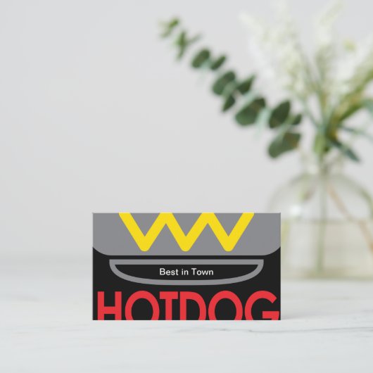 Hotdog 2 visitekaartje (Staand voorkant)
