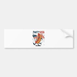 Hotdog 4 juli vuurwerk Onafhankelijkheidsdag Bumpersticker