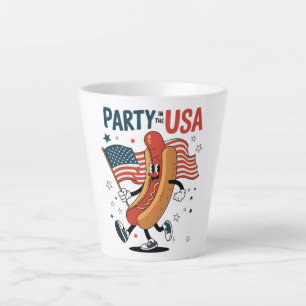 Hotdog 4 juli vuurwerk Onafhankelijkheidsdag Latte Mok