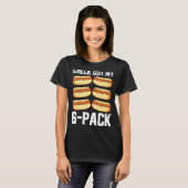 Hotdog 6 Pack Workout Fitness T-shirt (Voorkant volledig)
