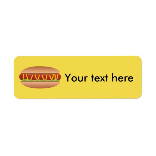 Hotdog afbeelding etiket (Voorkant)