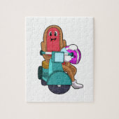 Hotdog als Biker met Scooter.PNG Legpuzzel (Verticaal)