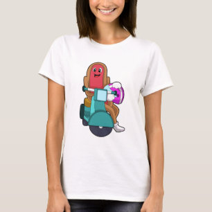 Hotdog als Biker met Scooter.PNG T-shirt