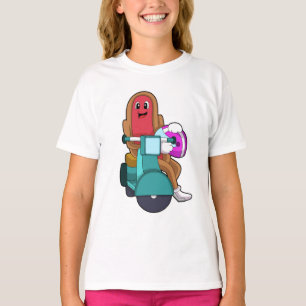 Hotdog als Biker met Scooter.PNG T-shirt