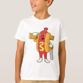 Hotdog als Carpenter met Saw & Hood T-shirt (Voorkant)