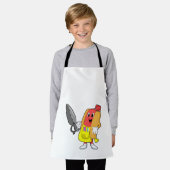 Hotdog als hairdresser met schaar schort (Gedragen)