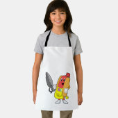 Hotdog als hairdresser met schaar schort (Insitu)