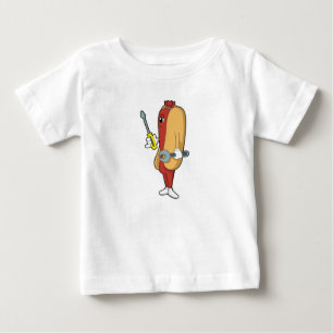 Hotdog als Mechanic met Tool