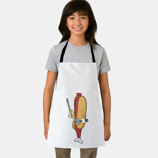 Hotdog als Mechanic met Tool Schort (Insitu)