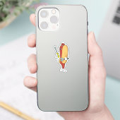 Hotdog als Mechanic met Tool Sticker (Telefoon)