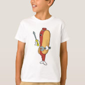 Hotdog als Mechanic met Tool T-shirt (Voorkant)