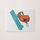 Hotdog als skijumper met Ski.PNG Legpuzzel (Horizontaal)