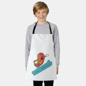 Hotdog als skijumper met Ski.PNG Schort (Gedragen)