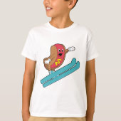 Hotdog als skijumper met Ski.PNG T-shirt (Voorkant)