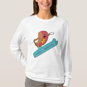 Hotdog als skijumper met Ski.PNG T-shirt