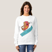 Hotdog als skijumper met Ski.PNG Trui (Voorkant volledig)