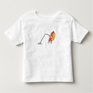 Hotdog at Fishing with Fishing rod Kinder Shirts