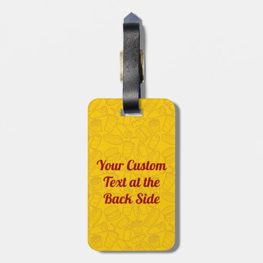 Hotdog-Bagagelabel Bagagelabel (Achterkant verticaal)