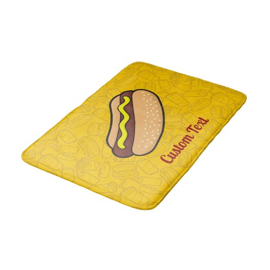 Hotdog Bathroom Mat (Gekanteld)