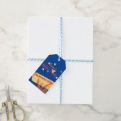 Hotdog BBQ verjaardagsfeestje Cadeaulabel (Met Touw)