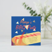 Hotdog BBQ-verjaardagsfeestje Kaart (Staand voorkant)