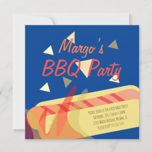 Hotdog BBQ-verjaardagsfeestje Kaart